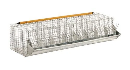 CESTELLO, GABBIA PER CONIGLI INGRASSO, CON 4 FORI, PER CIRCA 8 CONIGLI DALLE DIMENSIONI DI cm. 122x30x52. MADE IN ITALY