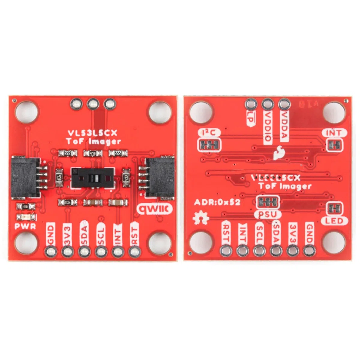 SparkFun Qwiic ToF Imager VL53L5CX, scheda di uscita multizona con dimensioni 1 pollice, array SPAD DOE fisico per la migliore gamma