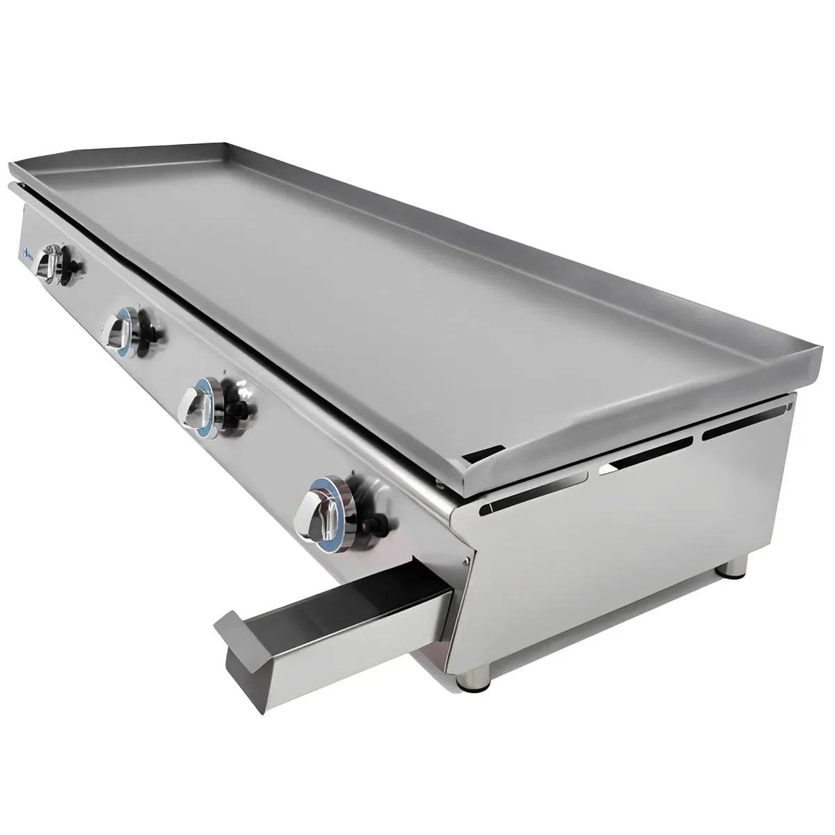 MBH – Piastra professionale a gas LUX WORLDMAI da 120 cm in acciaio laminato per la ristorazione. Fry top con struttura in acciaio inox per cucina professionale di bar e ristorante.