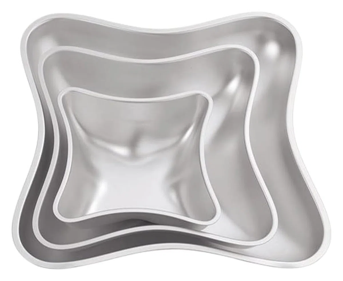 Stampi fai da te for creazione artistica, set artigianale fatto a mano, set di 3 stampi for torte fai da te, forma di cuscino, forma di cuscino, teglia for torte, stampo in lega di alluminio for dolci