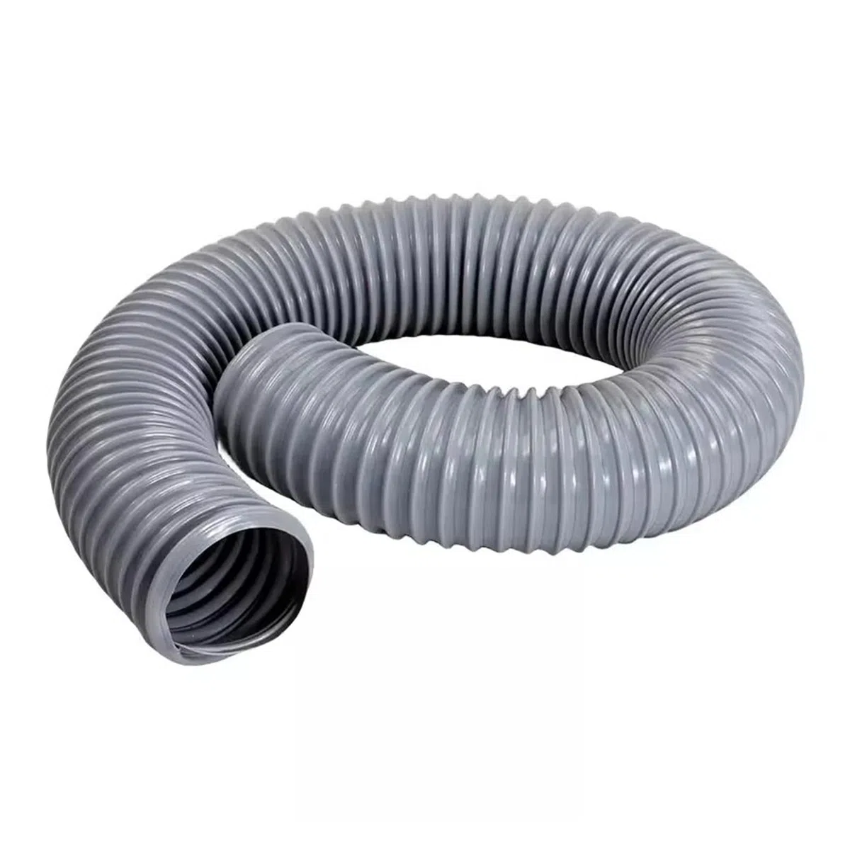 Tubo corrugato in filo di acciaio grigio PVC, tubo flessibile for macchina for incisione con aspirazione statica, ventilazione, diametro interno 30-100 mm(3 Meter,Inner Diameter 70mm)