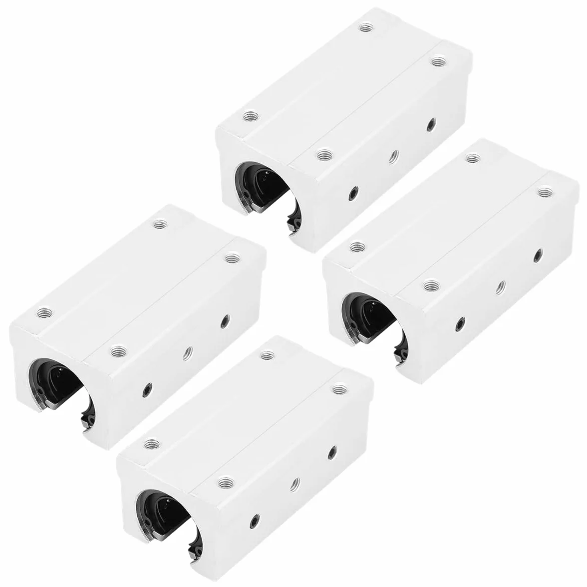 YWBL-WH 4 pezzi SBR20LUU 20 mm Cuscinetto a sfere lineare in lega di alluminio cuscinetto aperto cuscinetto lineare blocco scorrevole presa scorrevole