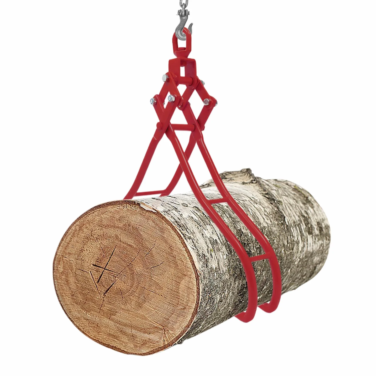 Pinza da 36 pollici per tronco d'albero, pinza per legno, gru foresta, 4 artigli, portata 2T, pinza rotante in legno per sollevamento e trasporto di tronchi pesanti nei lavori forestali