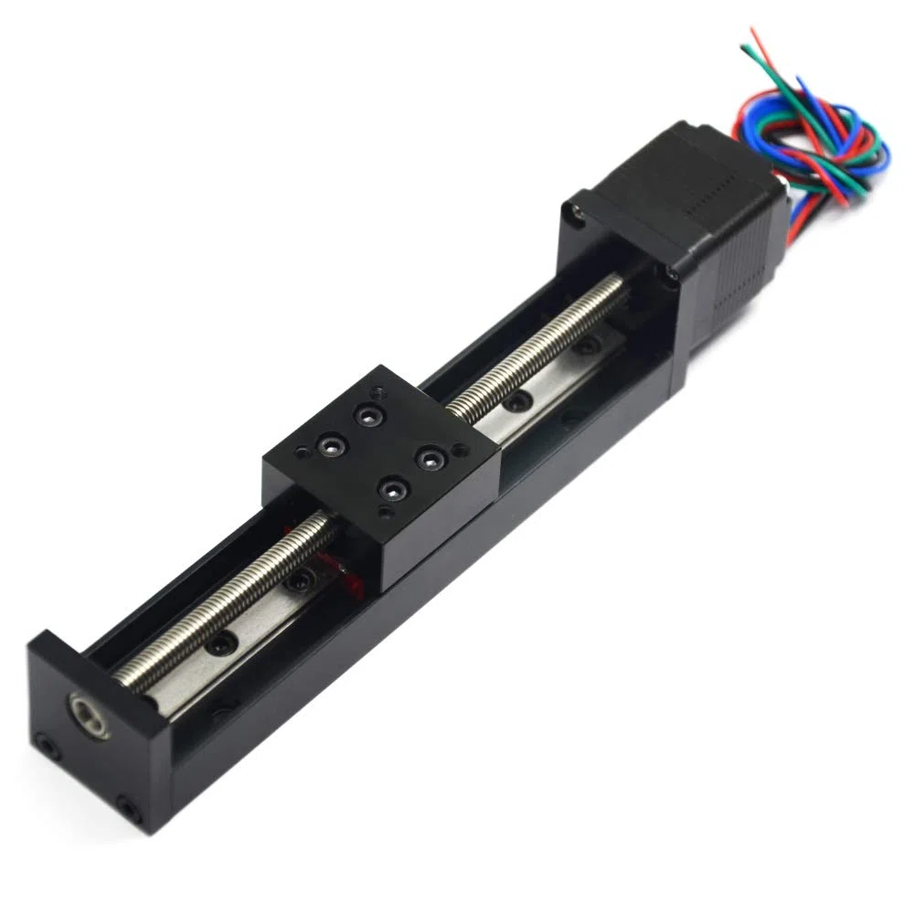 Mini attuatore lineare per guida a scorrimento T6x1 con motore passo a passo NEMA11, lunghezza di corsa effettiva 100 mm per router CNC fai da te X Y Z lineare (dimensioni: 100 mm)