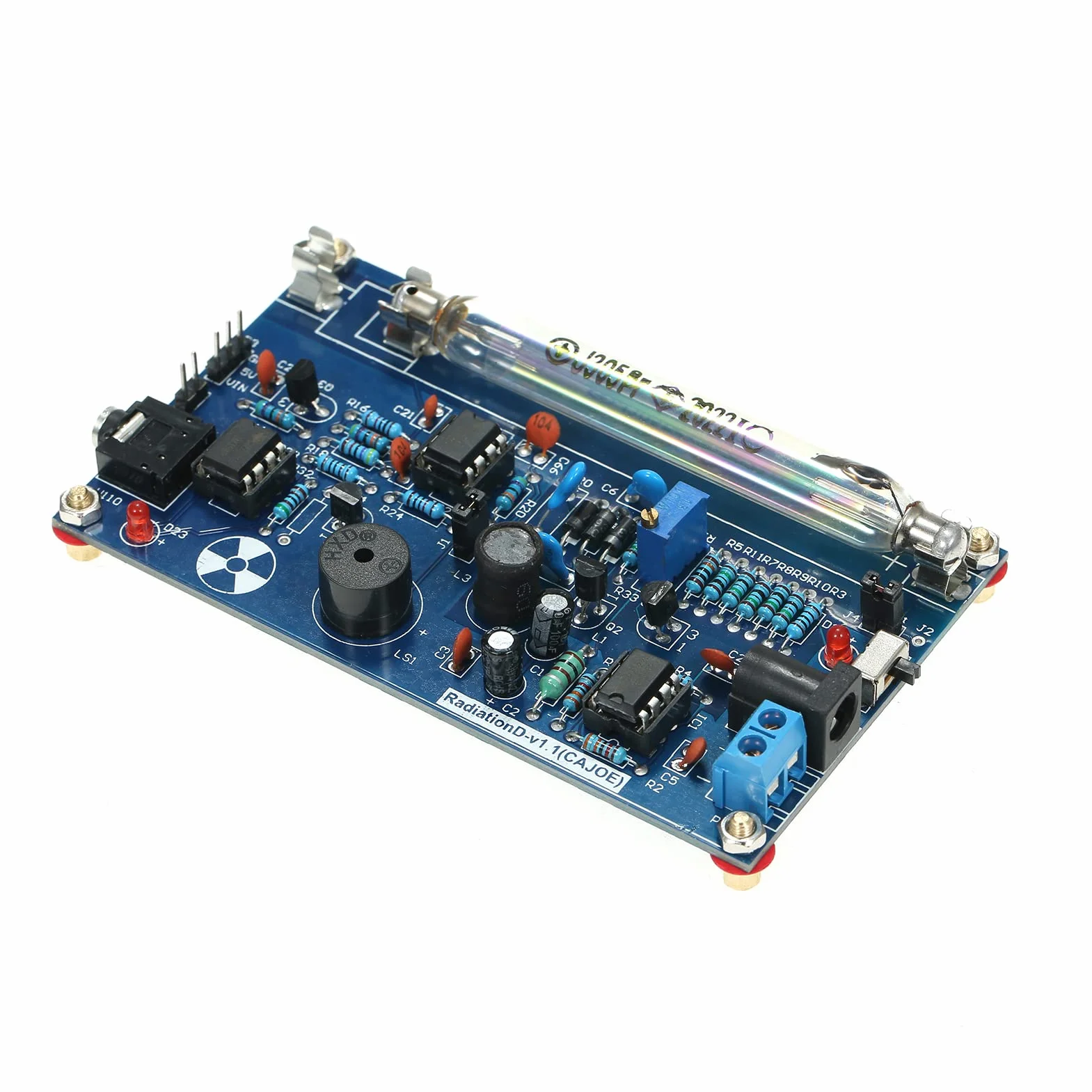 Contatore Geiger fai te, di rilevazione di radiazioni assemblato, contatore Geiger Counter kit Miller Tube Nuclear Radiation Detector Geiger Counter Kit moduli sperimentali