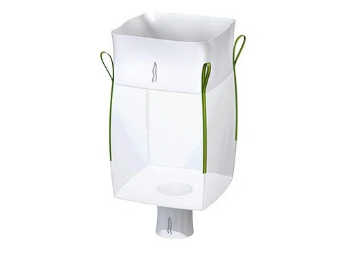 MULTISAC 271/R | Big Bag laminato 90x90x100 Camicia + valvola di scarico. Con capacità di 1000 kg, ideale per la gestione di polveri, arine o materiale fine. Bordo anti-perdite. (2)