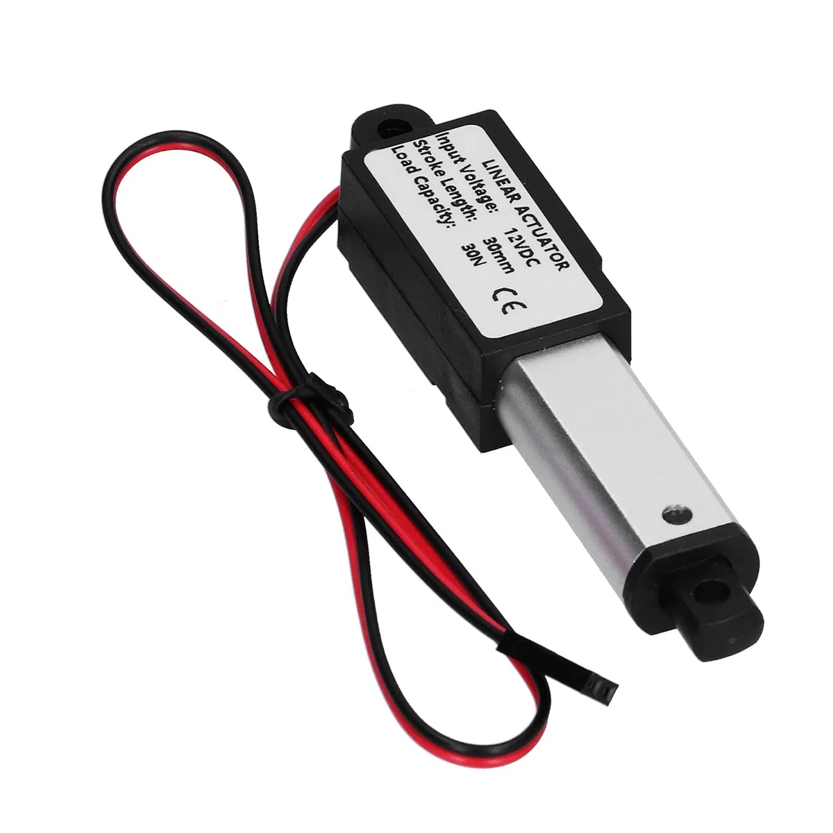 Mini Attuatore Lineare Elettrico Corsa 30 Mm, 12 Volt DC IP54 Attuatore di Movimento Impermeabile per Divano Massaggio Poltrona Reclinabile TV Tavolo Armadio Finestra Ascensore (Spinta 60N Velocità