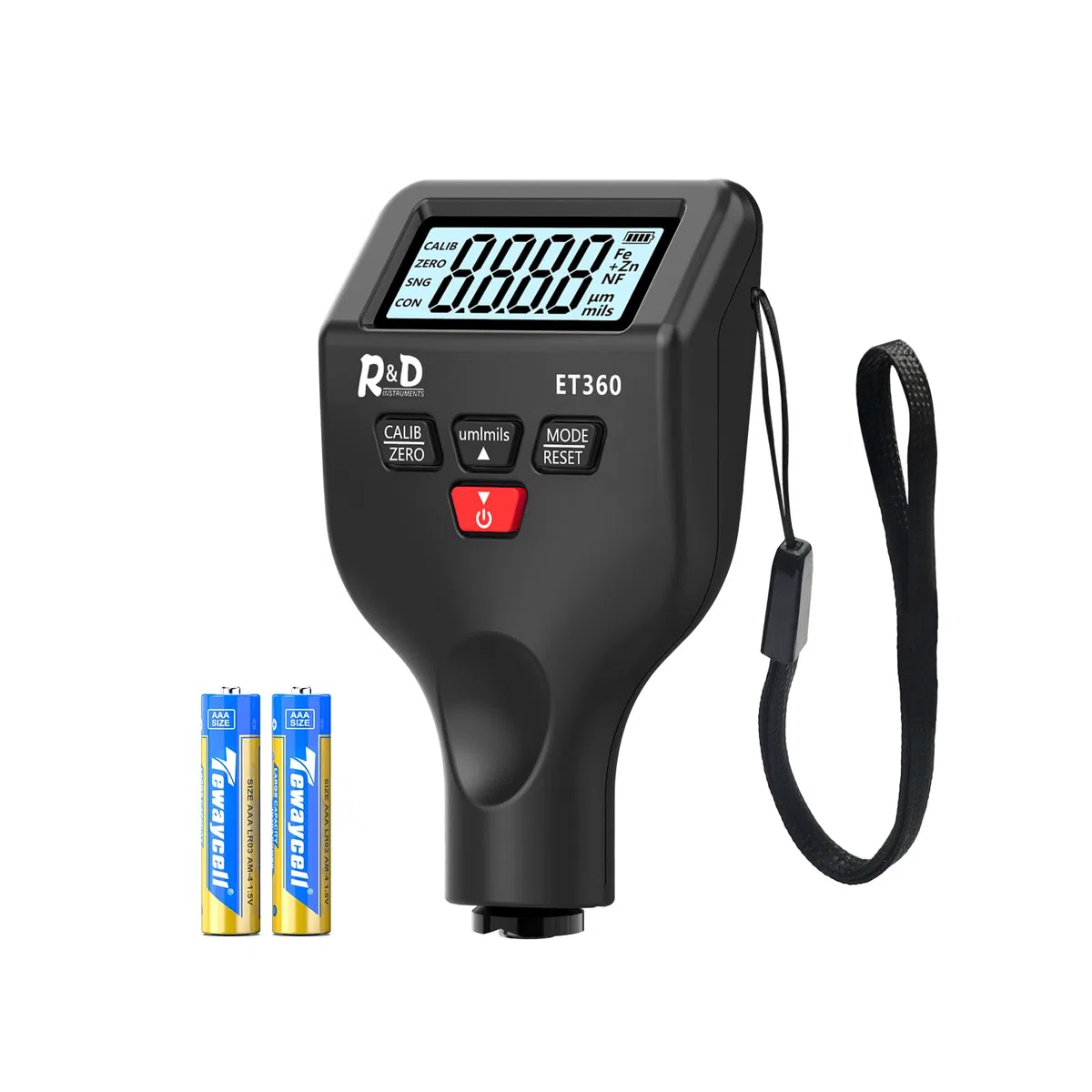 RDINSCOS Spessimetro Vernice 0-1500um Spessimetro di Rivestimento con LCD Retroilluminato Misuratore di Spessore Digitale per Auto Usate/Industria Metallica, Fe/NFe/Zn Riconoscimento Automatico