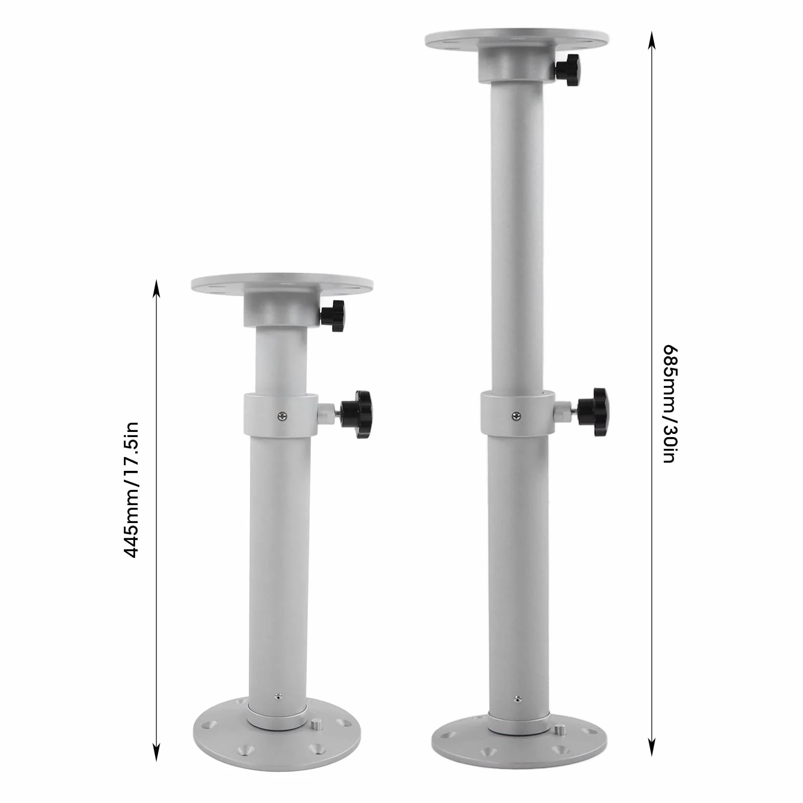 Supporto da tavolo per camper, gamba da tavolo regolabile resistente all'ossidazione telescopica per camper per balconi per barche