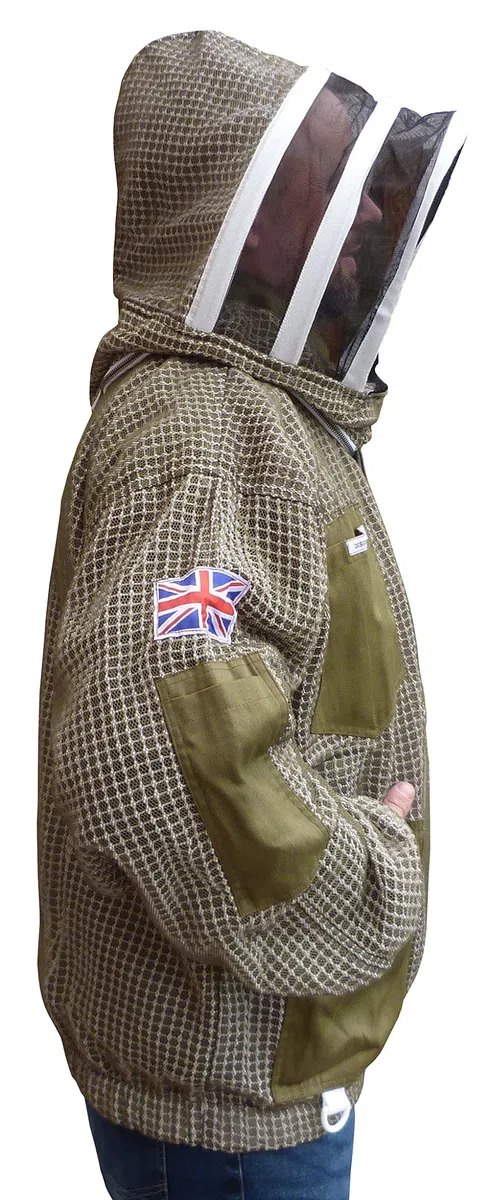 AGS Bee Jacket - Giacca da apicoltura a 3 strati, ultra ventilata, colore: verde (2XL)