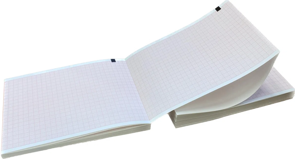 EasyTrace ® 10 PACCHI CARTA TERMICA PER ECG HELLIGE/MARQUETTE MAC 800 - Formato pacco: 110mm x 140mm x 200 fogli
