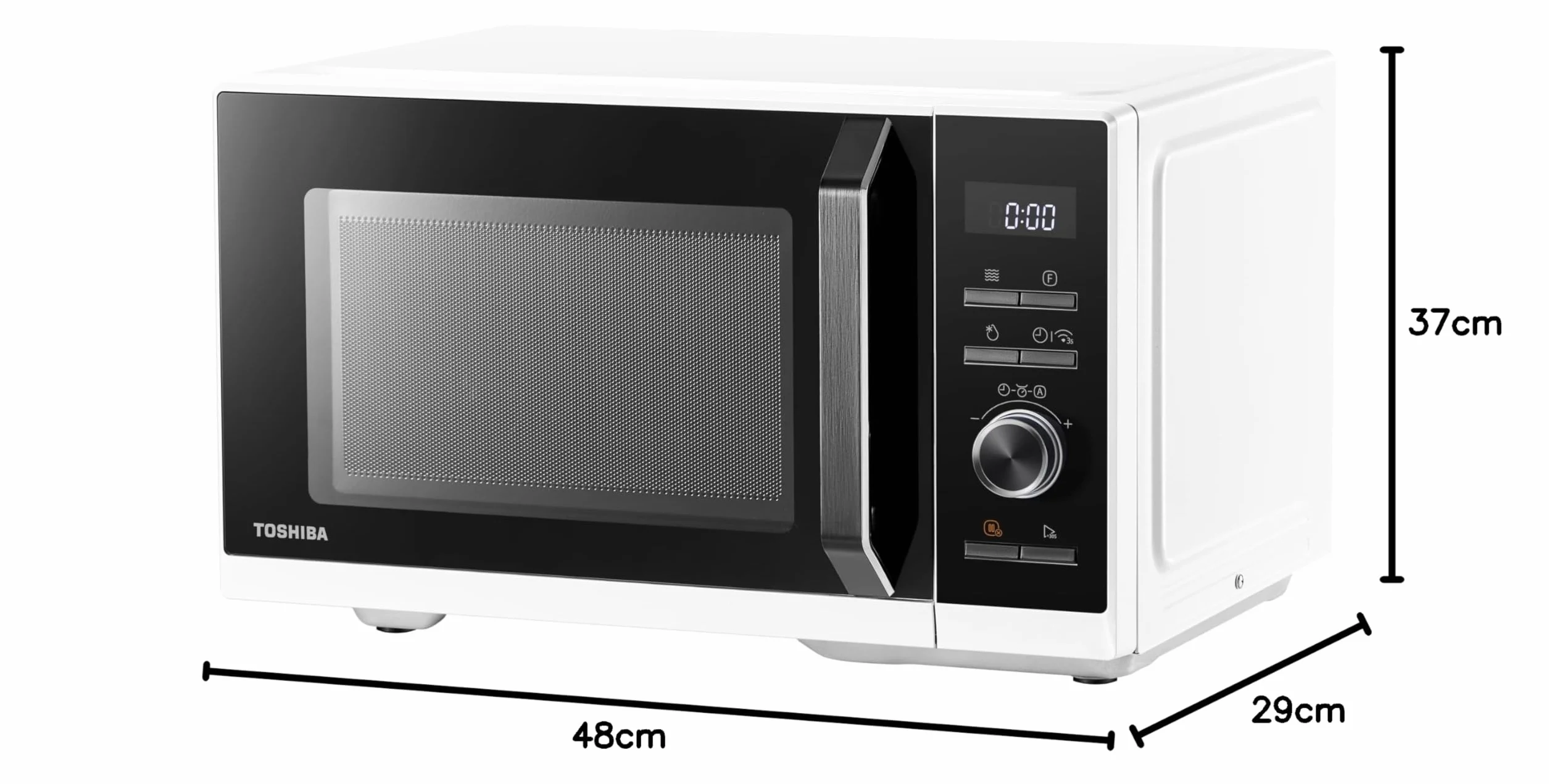 Toshiba Microonde 3 in 1 MW3-SAC23SF(WH) 23 Litri 900 Watt con Grill e Aria Calda Bianco