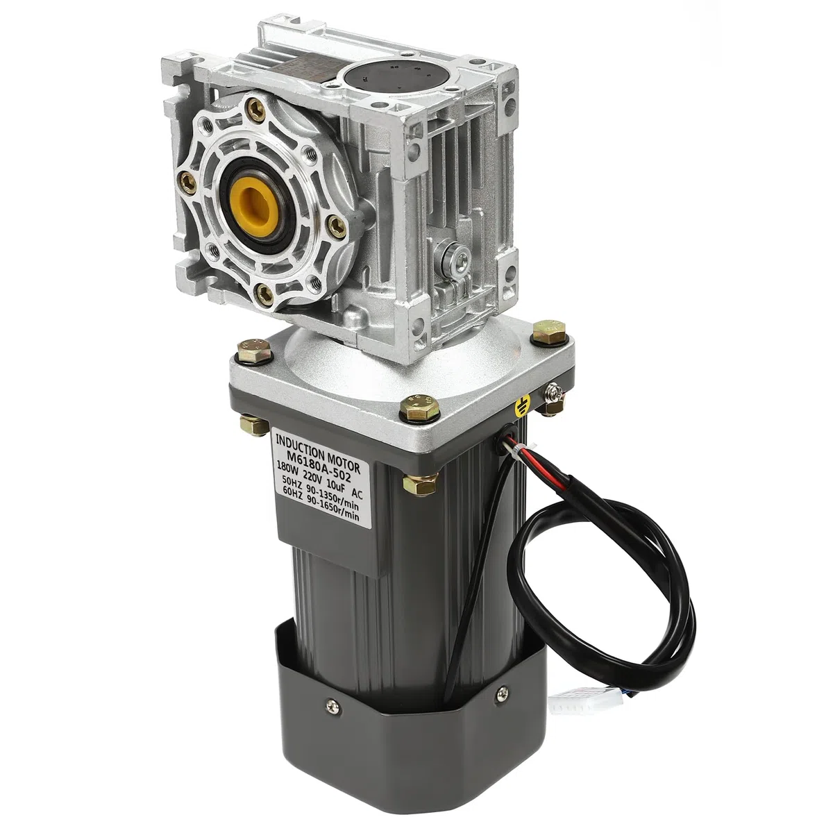 Motoriduttore a vite senza fine da 180 W, con regolatore di velocità, corrente alternata 0-27 giri/min, coppia 35 NM, per fresatrici, macchine da stampa, officine di produzione