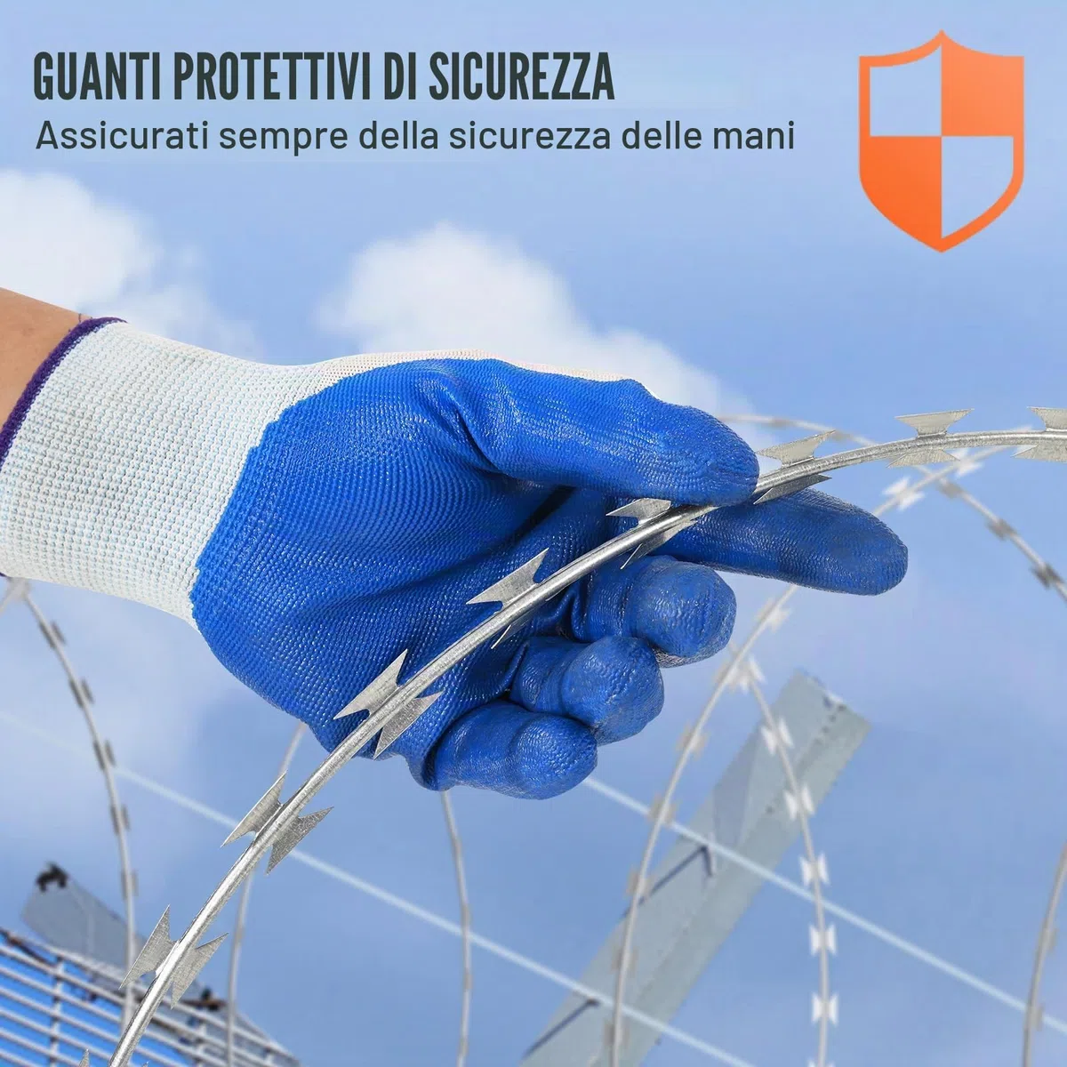 VEVOR Filo spinato per Rasoio, 75 m, 5 Bobine per Rotolo, Recinzione di Filo spinato per Rasoio, Filo spinato in Acciaio zincato, Rotoli di Protezione utile per Il Giardino