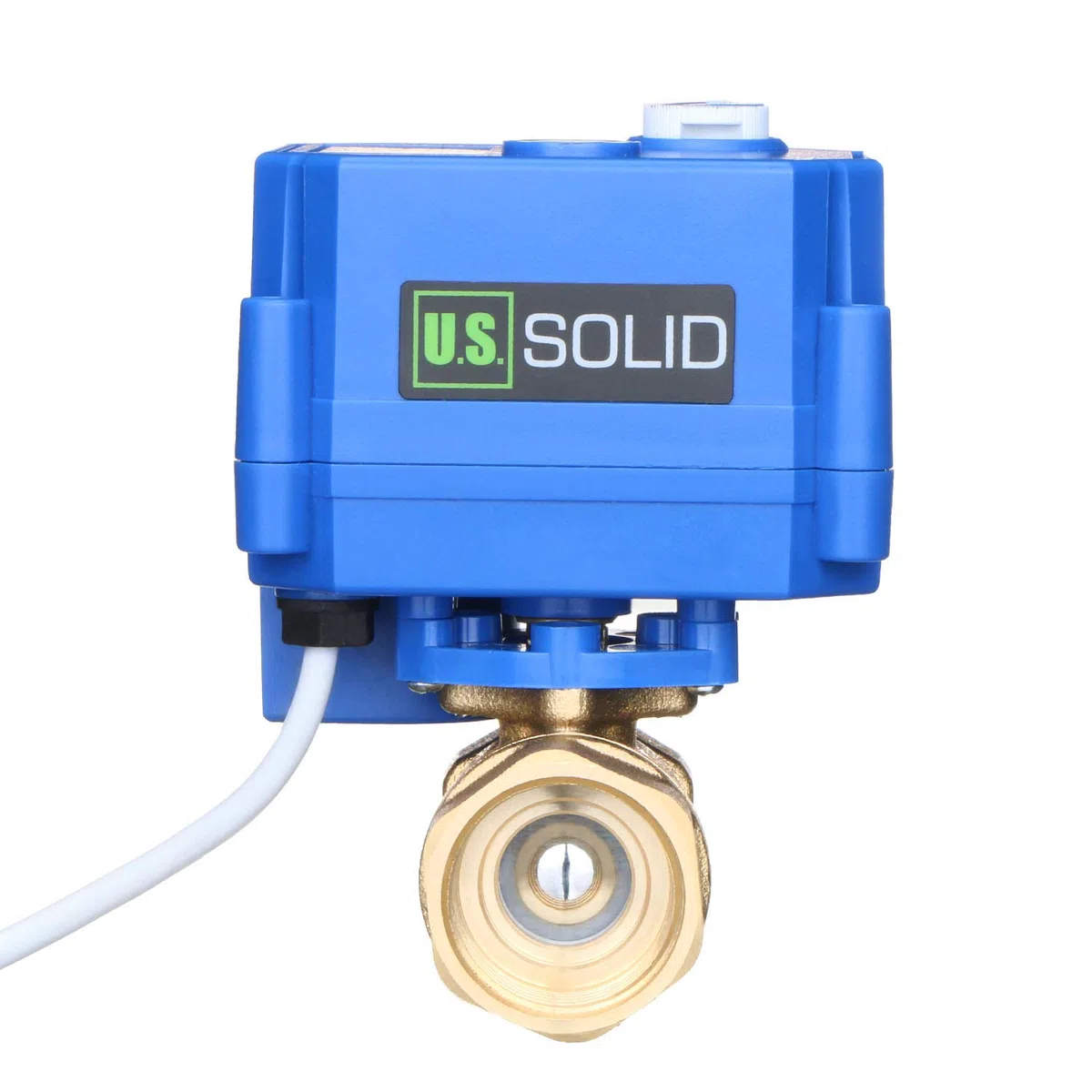 U.S. Solid Valvola a sfera motorizzata 3/4" elettrovalvola in ottone – Funzione manuale, 2 vie, 9-24V AC/DC, 2 fili, ritorno automatico, normalmente chiusa